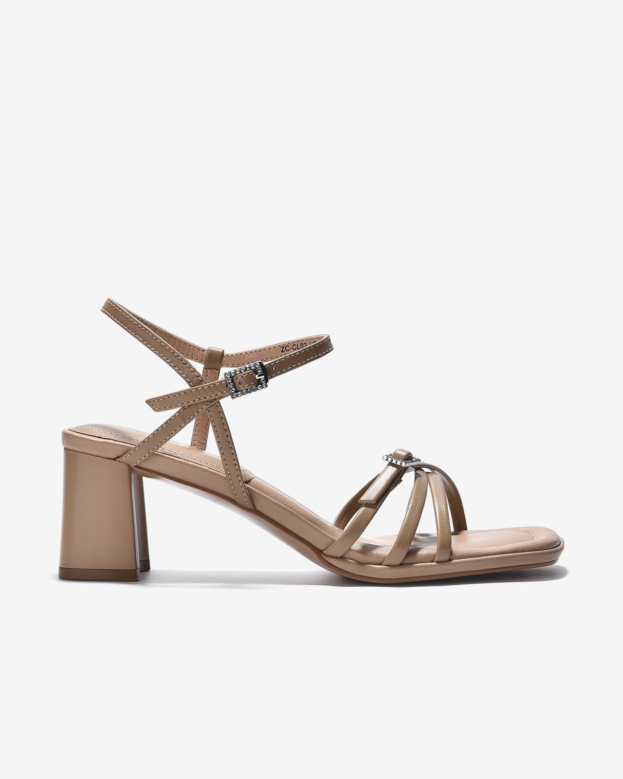 Giày Sandal Cao Gót Zuciani Phong Cách Ankle Strap-SCL02-Kem Color1First