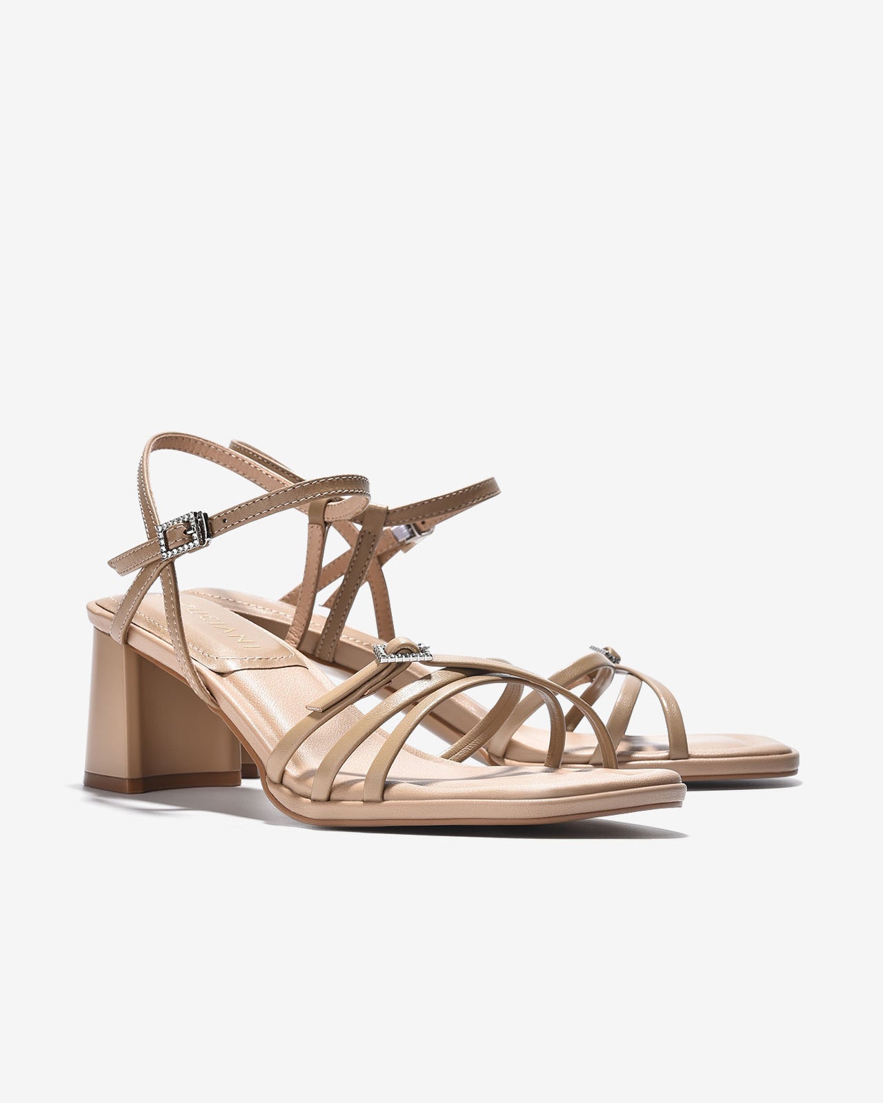 Giày Sandal Cao Gót Zuciani Phong Cách Ankle Strap-SCL02-Kem Color1