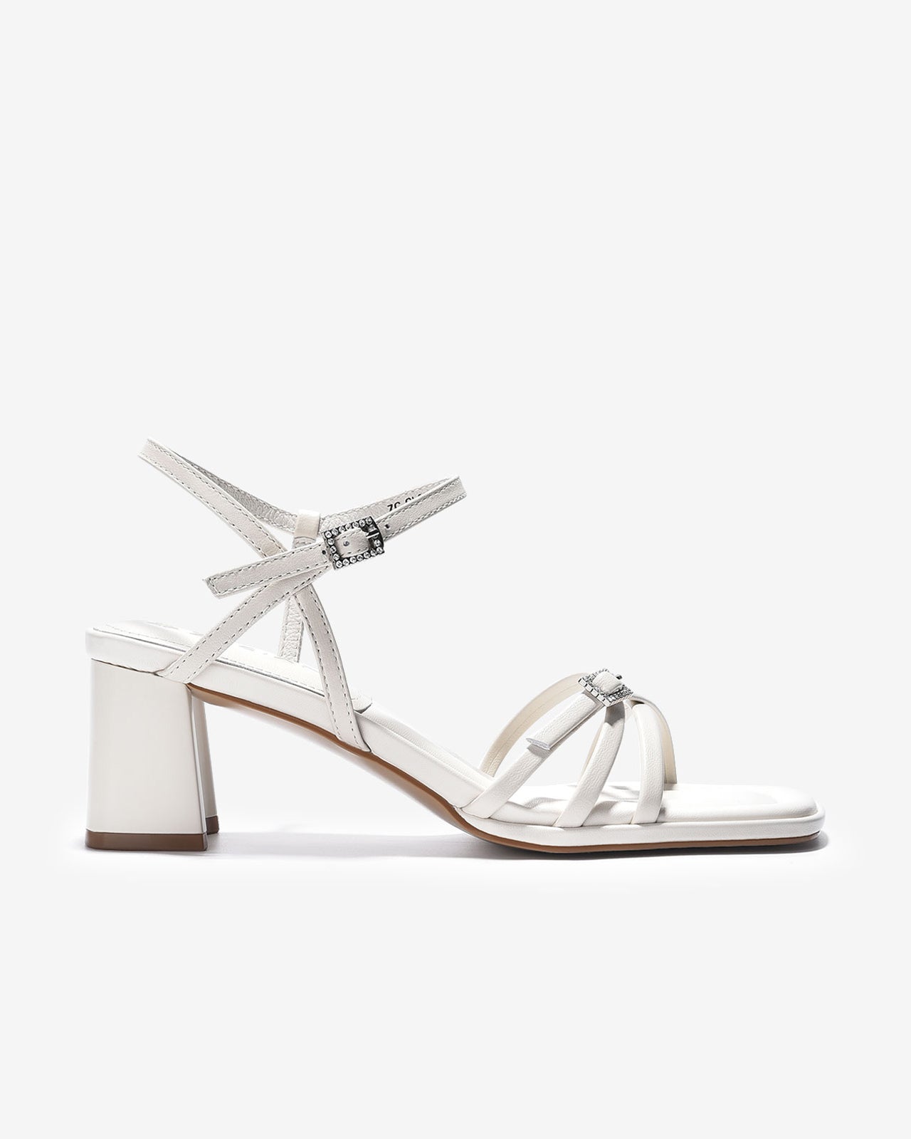 Giày Sandal Cao Gót Zuciani Phong Cách Ankle Strap-SCL02Trắng Color1First