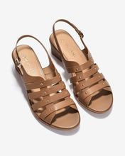 Giày Sandal Cao Gót Zuciani Quai Ngang Phối Kim Loại-SCM14Nâu Color1