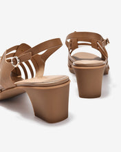 Giày Sandal Cao Gót Zuciani Quai Ngang Phối Kim Loại-SCM14Nâu Color1