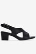 Giày Sandal Cao Gót Zuciani Đế Trụ Quai Chéo-SCM17-Đen Color1First