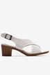 Giày Sandal Cao Gót Zuciani Đế Trụ Quai Chéo-SCM17-Trắng Color1First