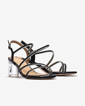 Giày Sandal Cao Gót Zuciani Đế 8cm Trong Suốt-SCM26-Đen Color1