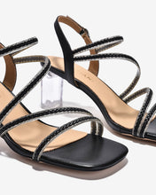 Giày Sandal Cao Gót Zuciani Đế 8cm Trong Suốt-SCM26-Đen Color1