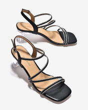 Giày Sandal Cao Gót Zuciani Đế 8cm Trong Suốt-SCM26-Đen Color1