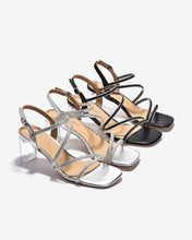 Giày Sandal Cao Gót Zuciani Đế 8cm Trong Suốt-SCM26-Đen Color1