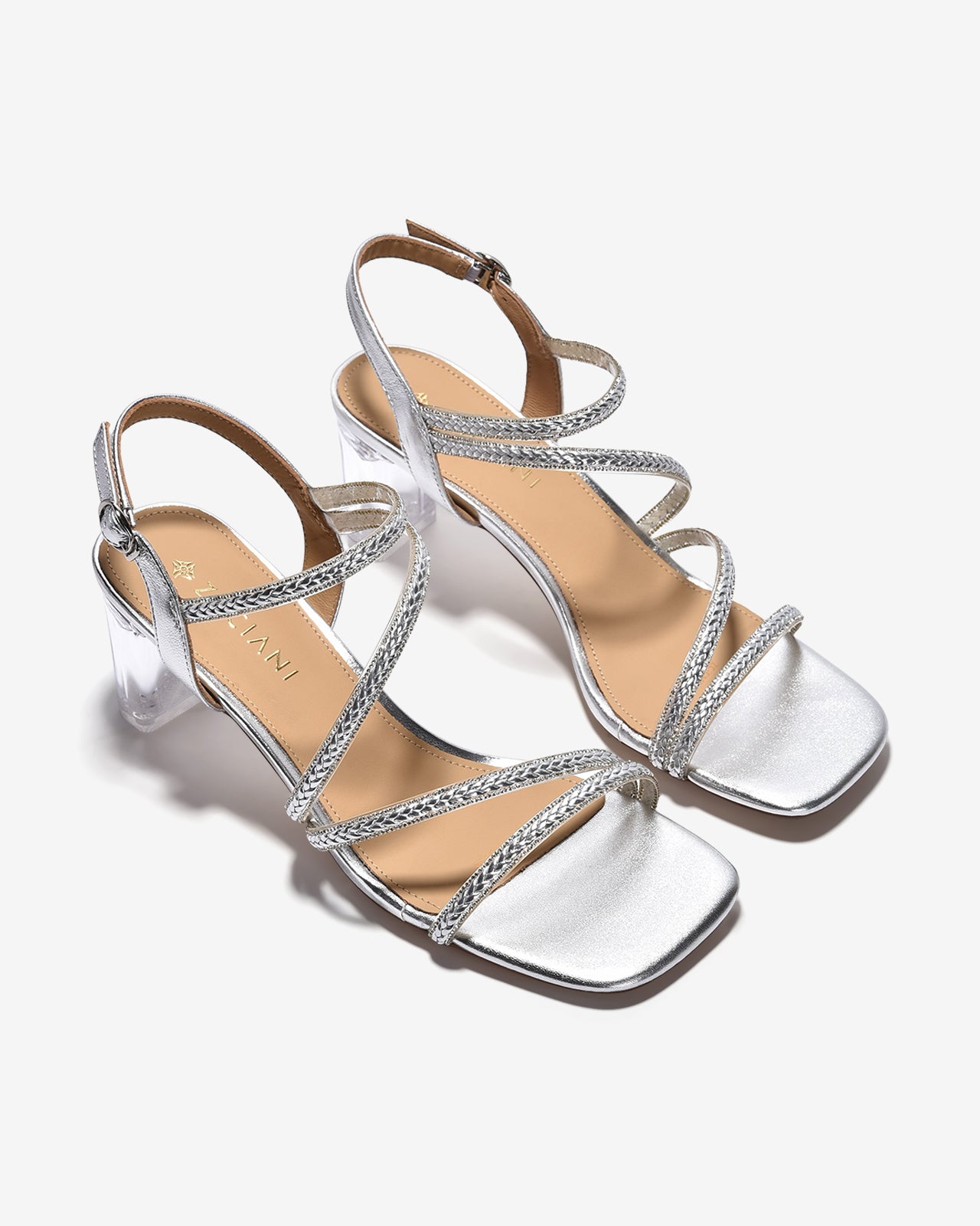 Giày Sandal Cao Gót Zuciani Đế 8cm Trong Suốt-SCM26-Xám Color1