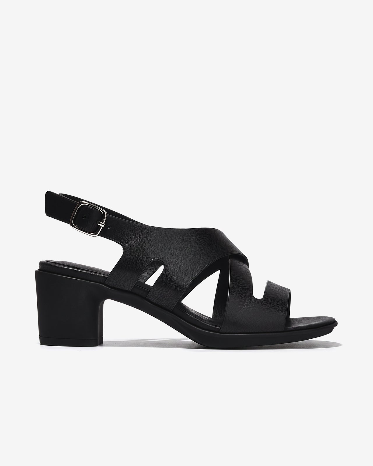Sandal Cao Gót Nữ 6cm Zuciani Quai Đan Gót Vuông-SCM47Đen Color1First