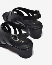 Sandal Cao Gót Nữ 6cm Zuciani Quai Đan Gót Vuông-SCM47Đen Color1