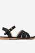 Sandals Nữ Ankle-Strap Quai Thắt Nút-S32A8Đen Color1First