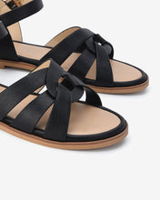 Sandals Nữ Ankle-Strap Quai Thắt Nút-S32A8Đen Color1