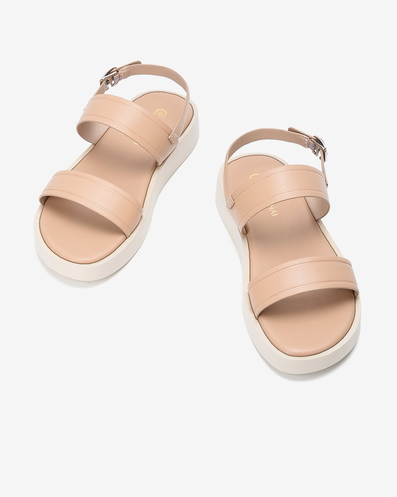 Sandals Nữ Đông Hải Đế Bằng Quai Ngang Khoá Gài-S32B6Kem Color3