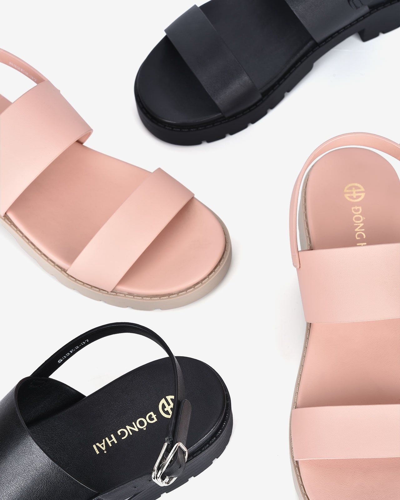 Giày Sandal Đông Hải Quai Đôi Bảng Rộng-S32E2Đen Color2