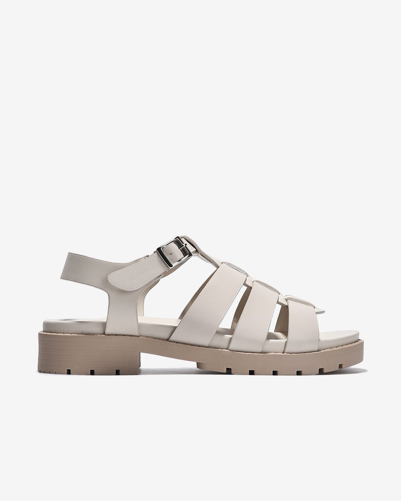 Giày Sandal Đông Hải Quai Song Song Cách Điệu-S32F9Kem Color1First