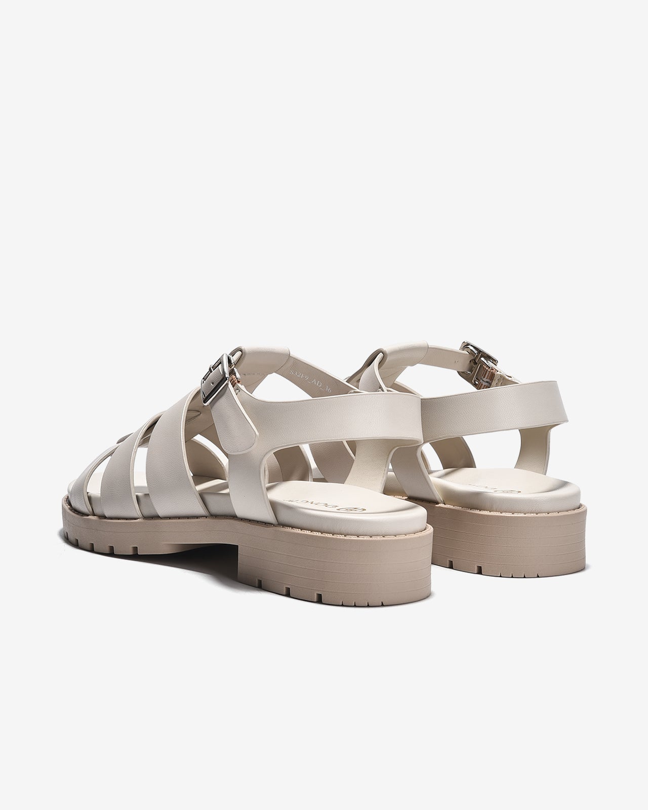 Giày Sandal Đông Hải Quai Song Song Cách Điệu-S32F9Kem Color1