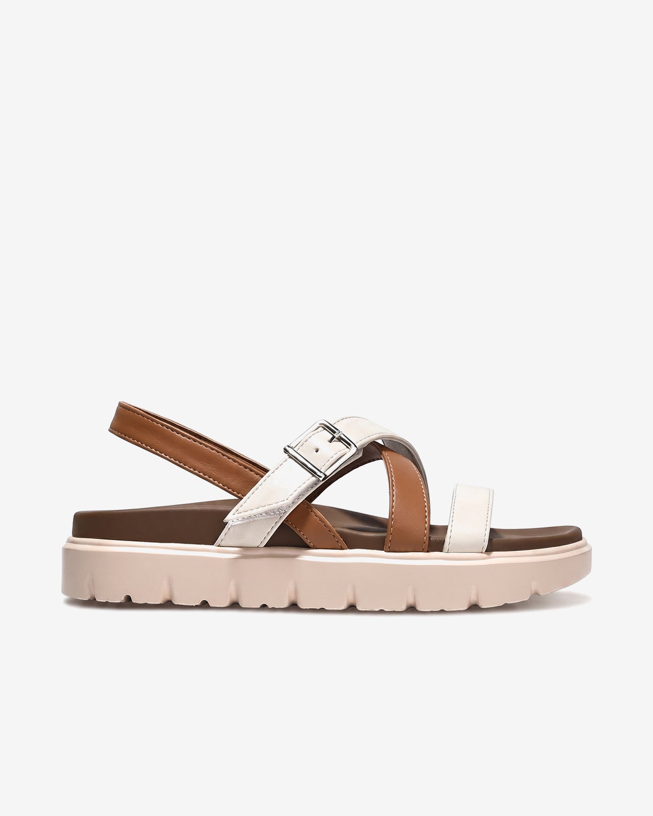 Giày Sandal Nữ Đông Hải Quai Phối Màu-S32J2Bò Color1First