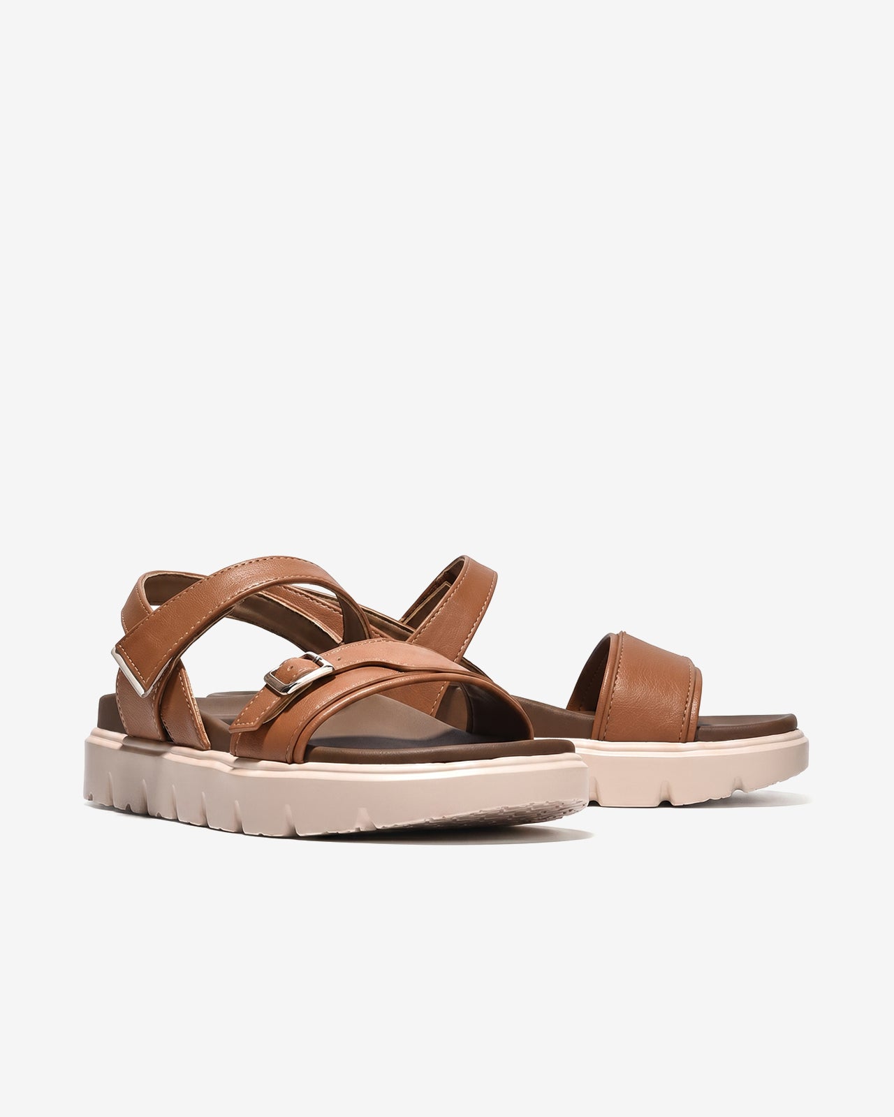 Sandal Nữ Đông Hải Quai Khóa-S32J3Bò Color1