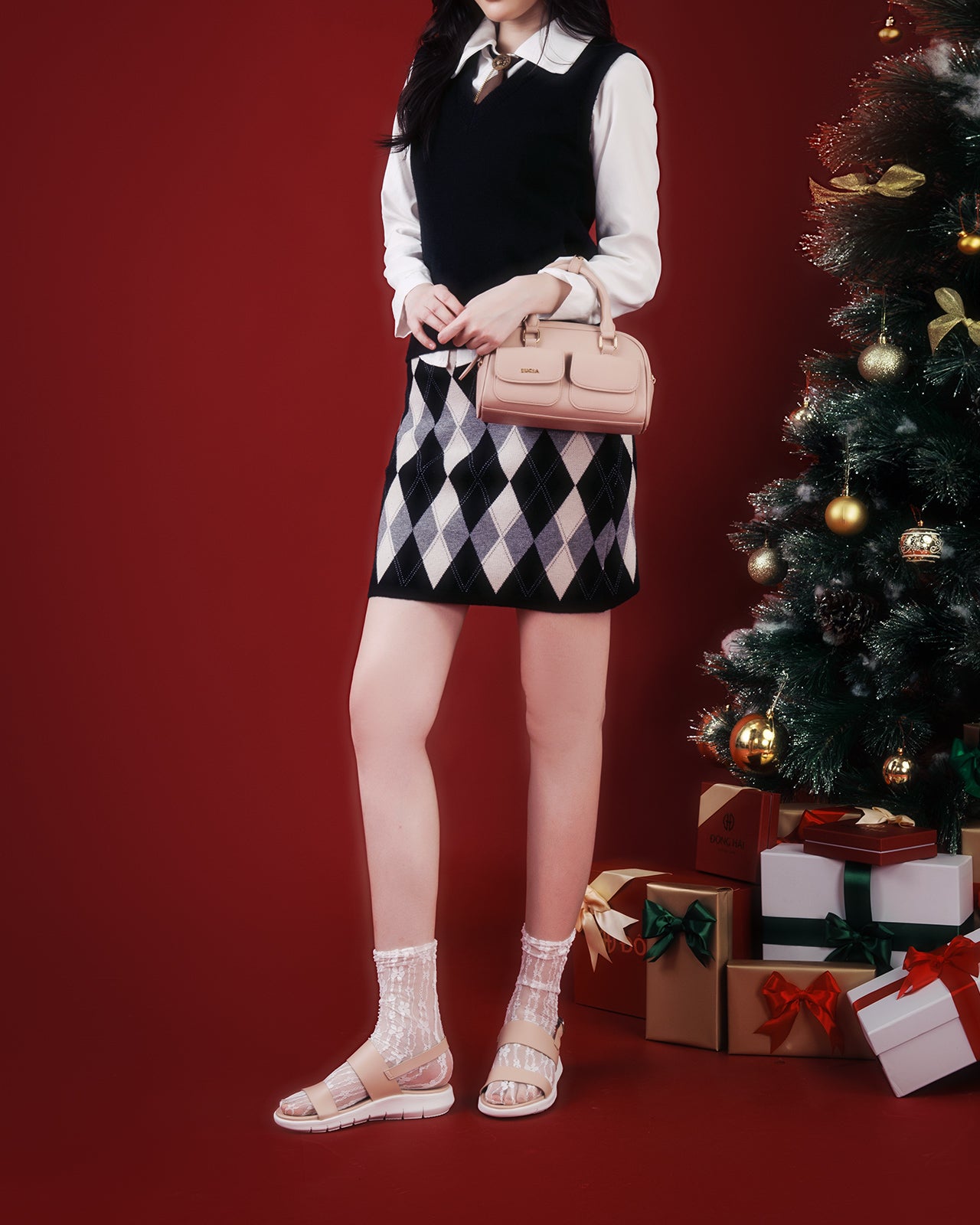 Sandal Nữ Đông Hải Quai Ngang Bản Đôi-SHD32Hồng Color1