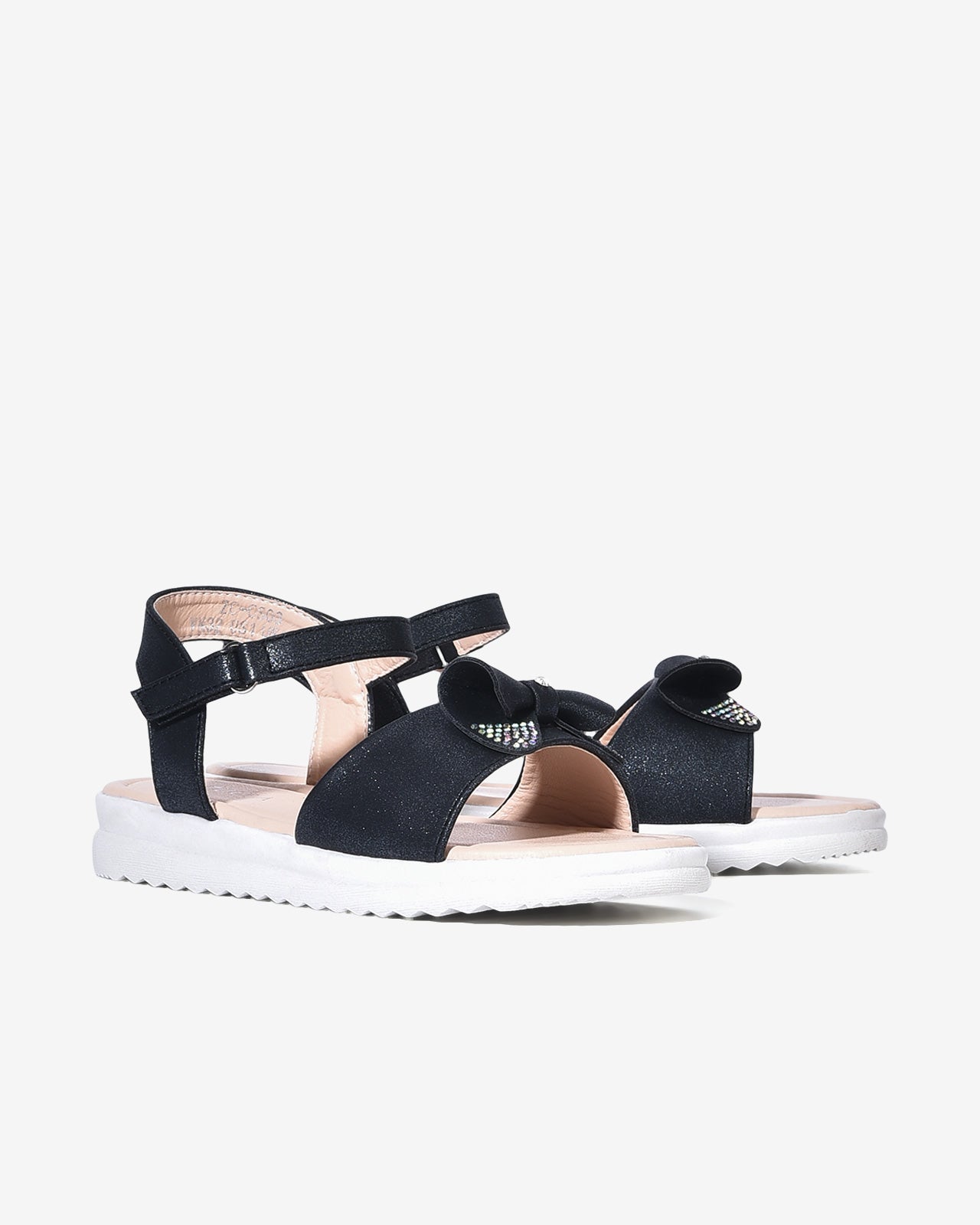 Giày Sandal Trẻ Em Zucia Nơ Đính Hạt-SCS03-Đen Color1