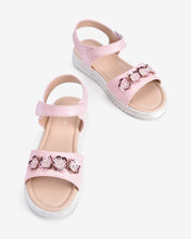 Giày Sandals Trẻ Em Đính Hoa Ngọc-SCS04-Hồng Color1