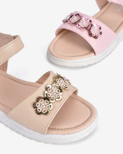 Giày Sandals Trẻ Em Đính Hoa Ngọc-SCS04-Hồng Color2