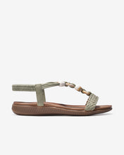 Giày Sandal Zucia Đế Bằng Quai Đan Đính Đá-SHLH2-Xanh Lá Color1First