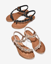 Sandal Kẹp Nữ Zucia Quai Chéo Đính Đá-SHLK6-Đen Color1