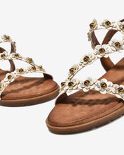 Sandal Kẹp Nữ Zucia Quai Dán Đính Hoa Nổi-SHLK7-Trắng Color1