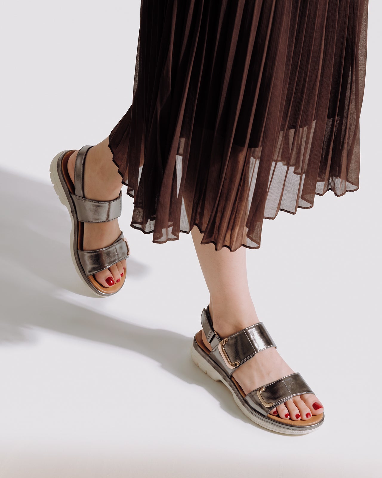 Sandal Nữ Zucia 4CM Êm Mềm-SHLN9Xám Color1