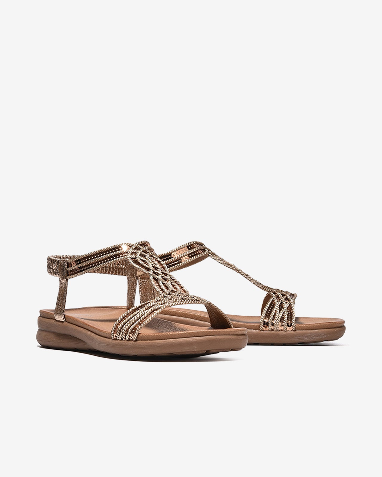 Sandal Nữ Zucia Quai T-Strap Ánh Kim-SHLO3Hồng Color1