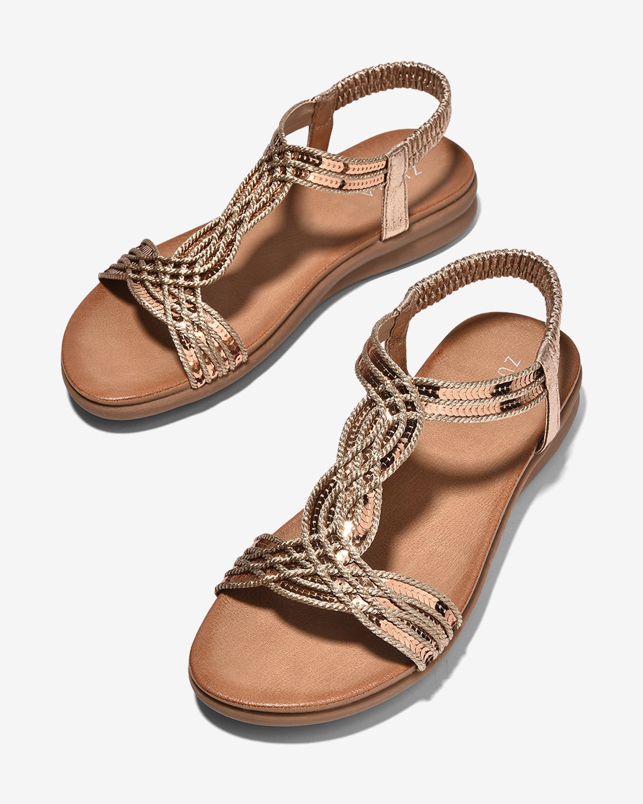 Sandal Nữ Zucia Quai T-Strap Ánh Kim-SHLO3Hồng Color1