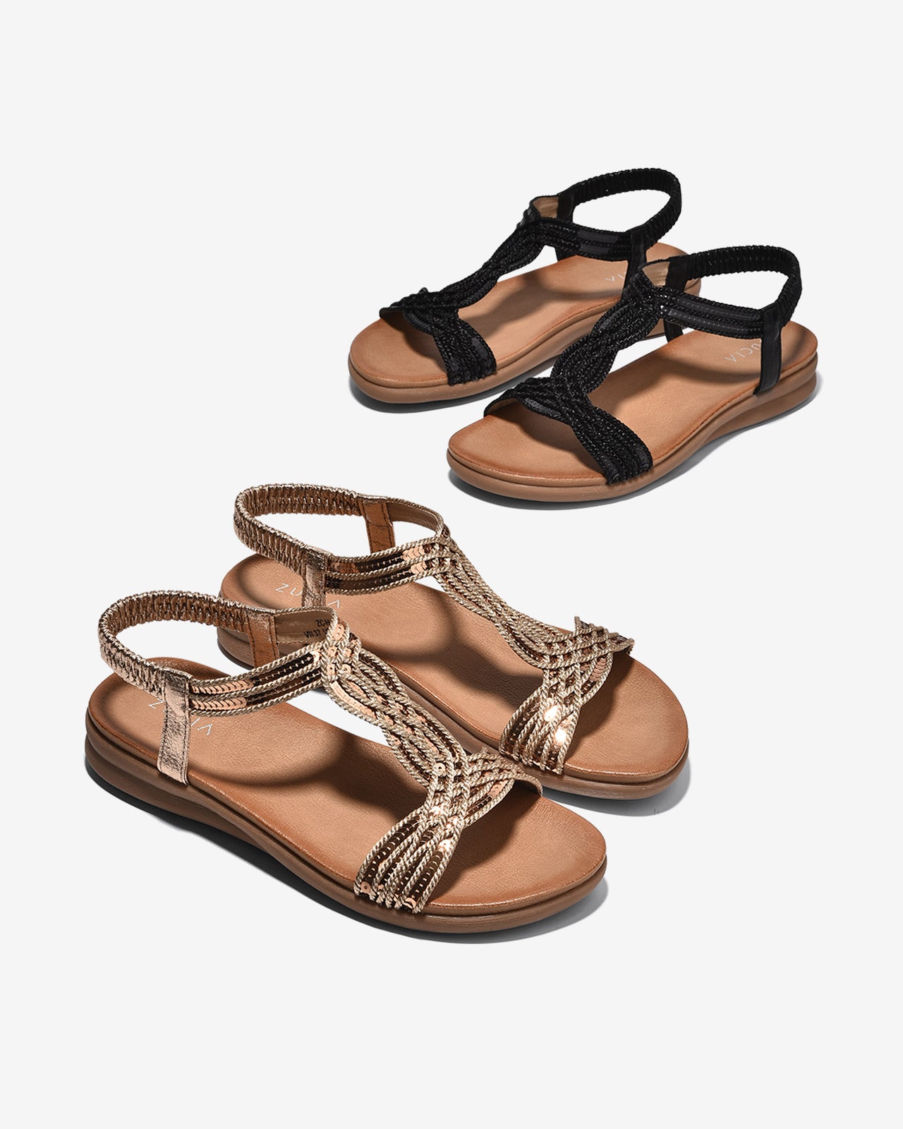 Sandal Nữ Zucia Quai T-Strap Ánh Kim-SHLO3Hồng Color1