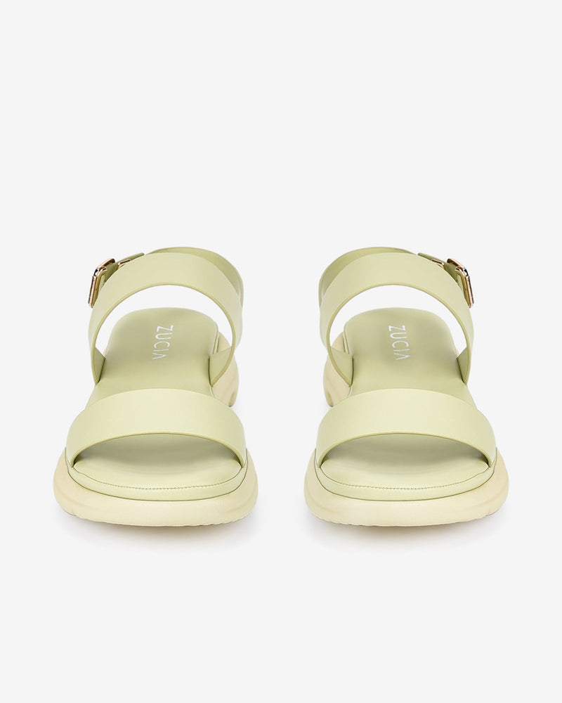Giày Sandal Nữ Zucia Đế Bằng Quai Ngang Trơn-SRX66-Xanh Lá Color2