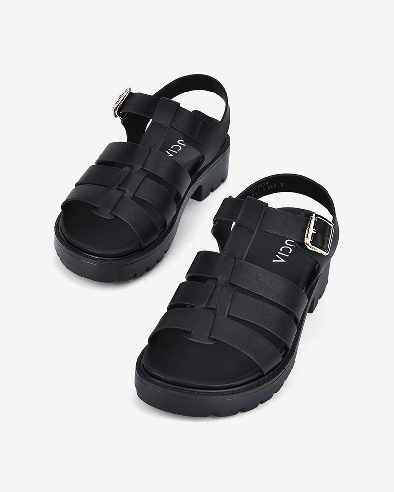 Giày Sandal Zucia Khóa Cài Quai Bảng To-SRX78Đen Color2
