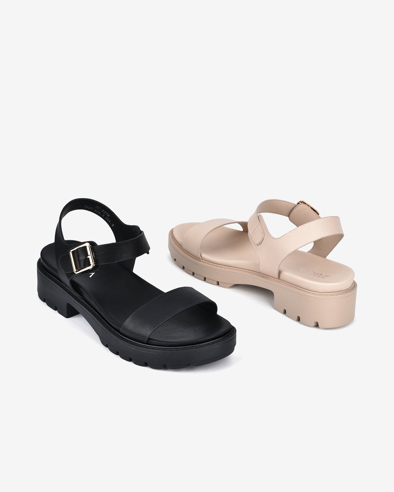 Giày Sandal Zucia Khóa Cài Quai Mảnh-SRX79Kem Color2