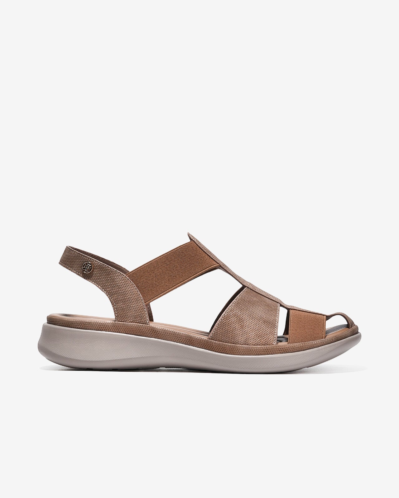 Giày Sandal Rọ Nữ Zucia Quai Dập Vân Bắt Sáng-SRXB8-Nâu Color1First