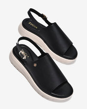 Giày Sandal Nữ Zucia Đế Bằng Quai Bảng Lớn-SRXB9-Đen Color1