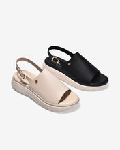 Giày Sandal Nữ Zucia Đế Bằng Quai Bảng Lớn-SRXB9-Kem Color1