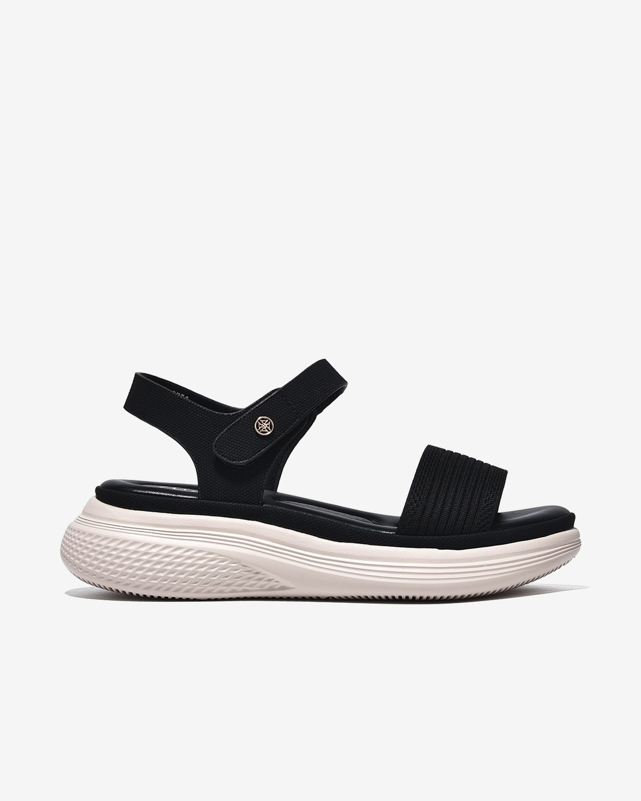 Sandal Nữ Zucia Đế Bằng 5cm Êm Mềm Vững Vàng-SRXF8Đen Color1First