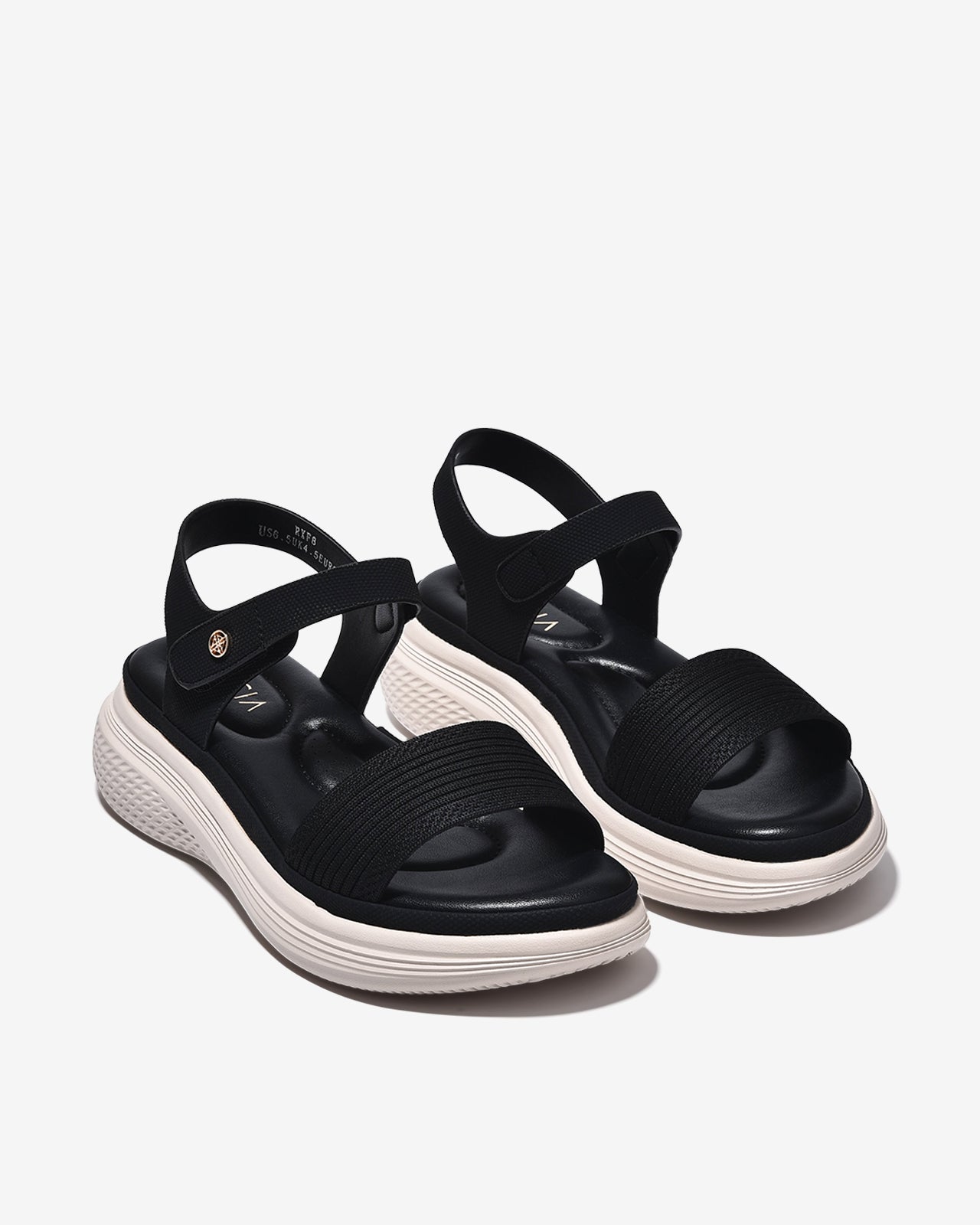 Sandal Nữ Zucia Đế Bằng 5cm Êm Mềm Vững Vàng-SRXF8Đen Color1