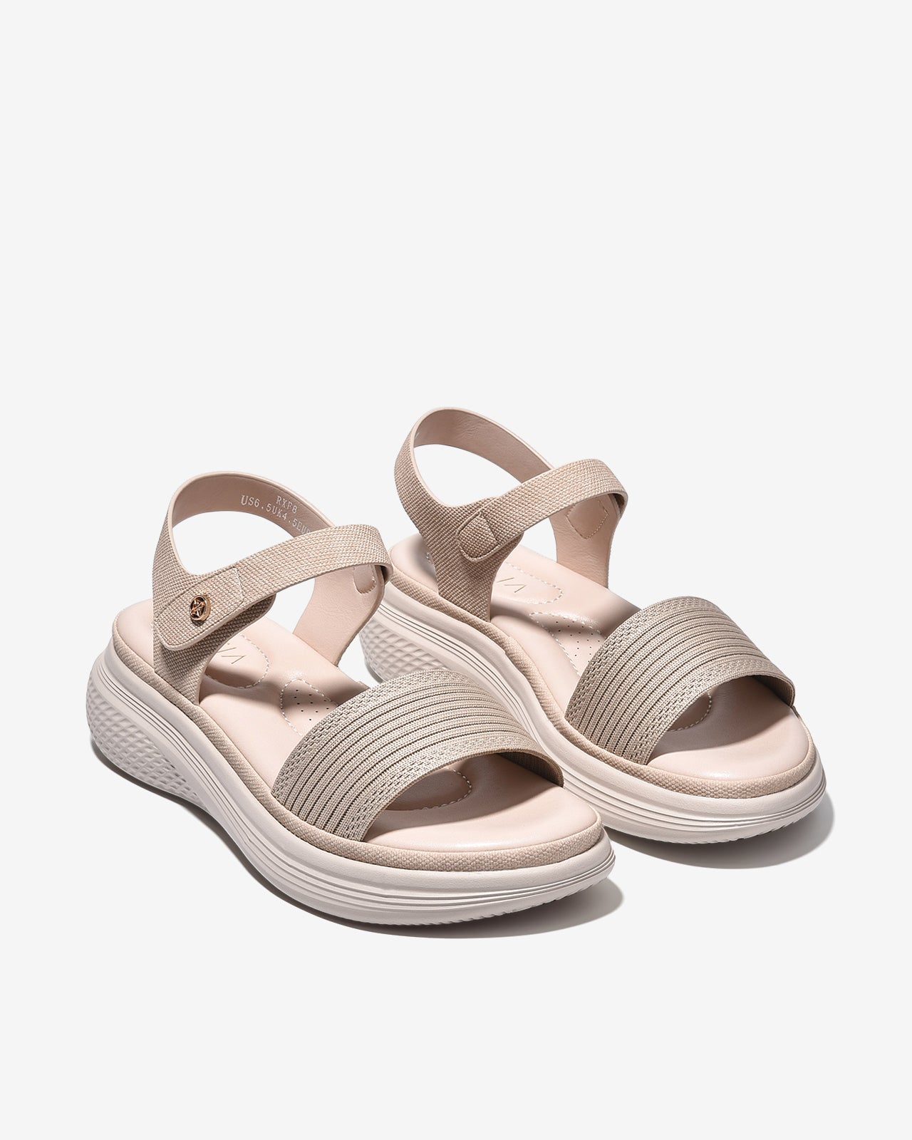Sandal Nữ Zucia Đế Bằng 5cm Êm Mềm Vững Vàng-SRXF8Kem Color1