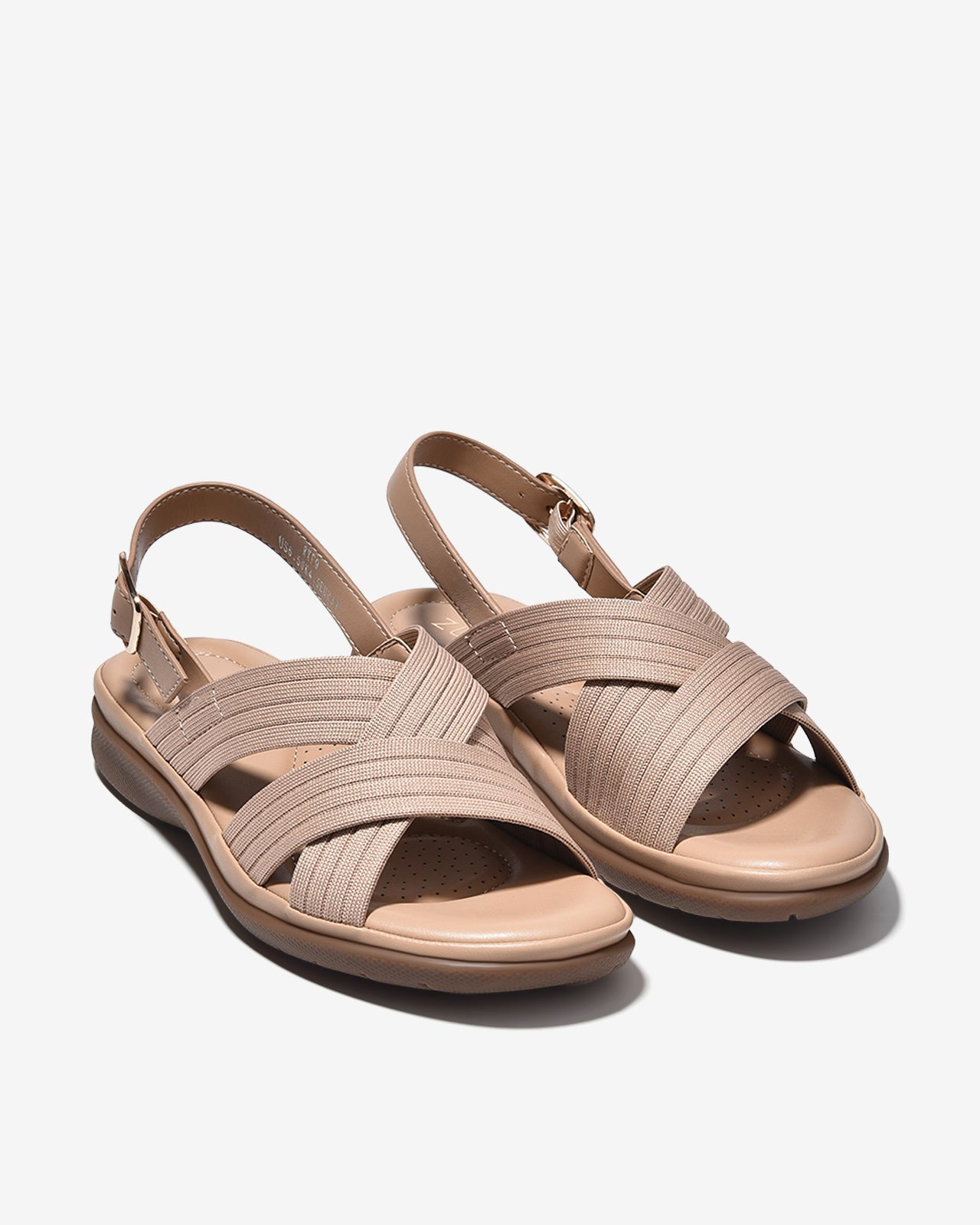 Sandal Nữ Zucia Đế Bằng Mềm 3cm Quai Đan-SRXF9Cafe Color1