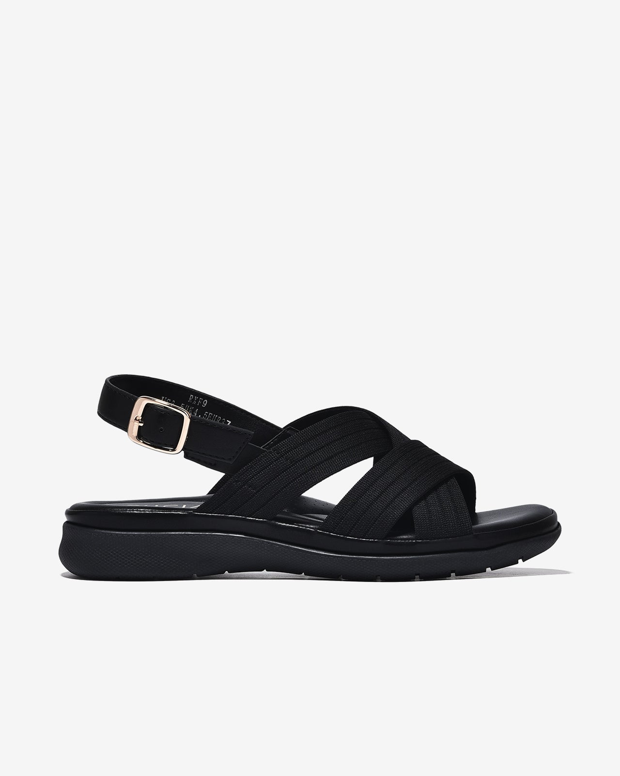 Sandal Nữ Zucia Đế Bằng Mềm 3cm Quai Đan-SRXF9Đen Color1First