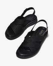 Sandal Nữ Zucia Đế Bằng Mềm 3cm Quai Đan-SRXF9Đen Color1