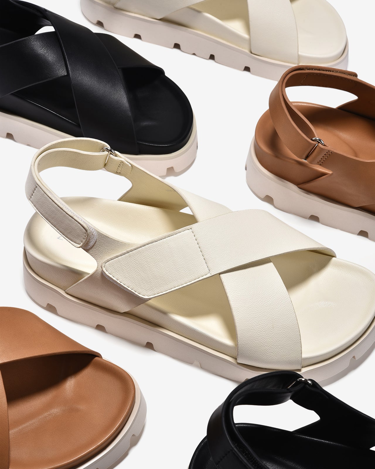 Giày Sandal Zucia Quai Chéo Bản To-STH94Nâu Color1