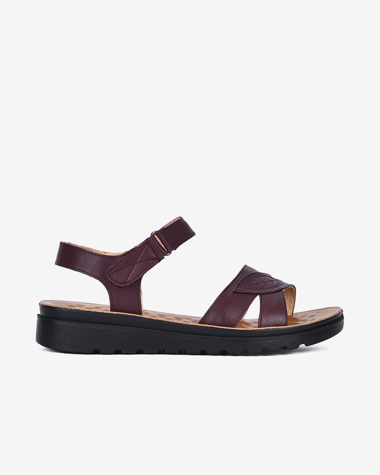 Giày Sandal Zuciani Họa Tiết Chiếc Lá-SCF51Đỏ Color1First