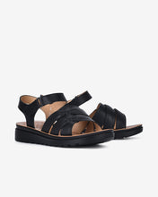 Giày Sandal Zuciani Da Mềm Khóa Dán-SCF53Đen Color1