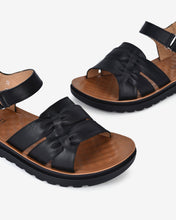 Giày Sandal Zuciani Da Mềm Khóa Dán-SCF53Đen Color2