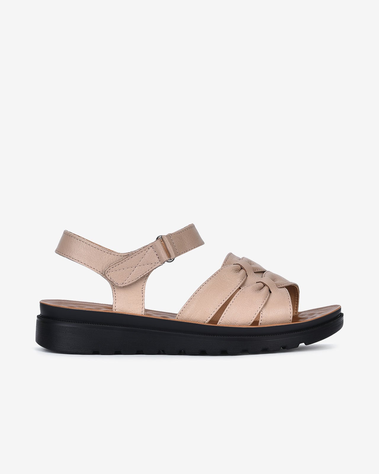 Giày Sandal Zuciani Da Mềm Khóa Dán-SCF53Kem Color1First